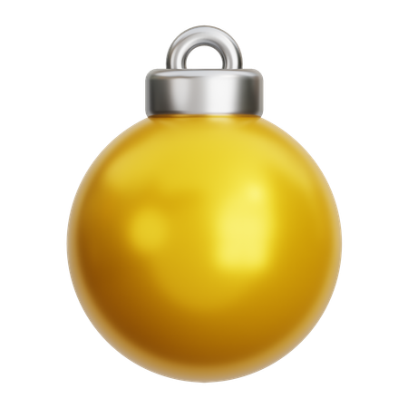 Weihnachtskugel Gold  3D Icon