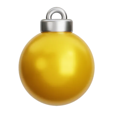 Weihnachtskugel Gold  3D Icon