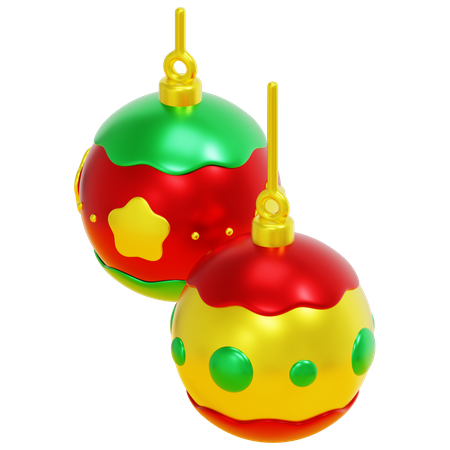 Weihnachtskugeln  3D Icon