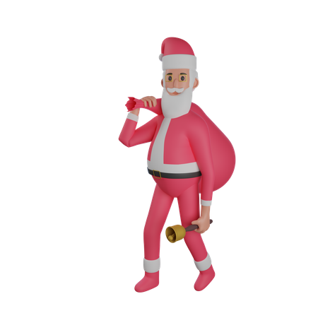 Weihnachtsmann  3D Illustration