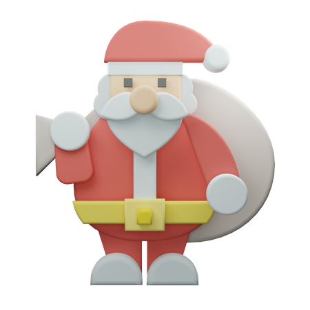 Weihnachtsmann  3D Illustration