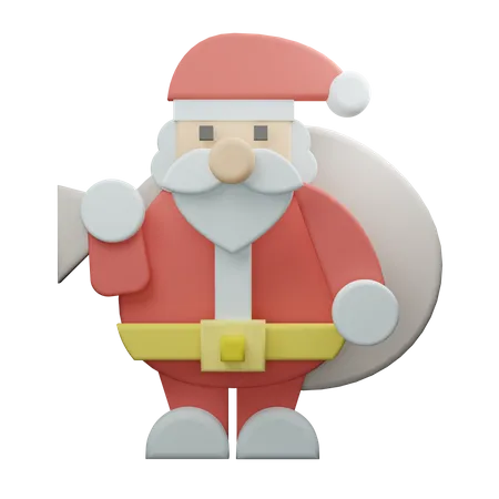 Weihnachtsmann  3D Illustration