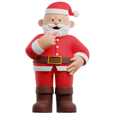 Weihnachtsmann denken  3D Illustration