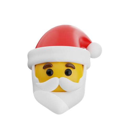 Weihnachtsmann-Emoji  3D Icon