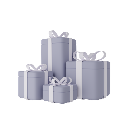 Geschenkboxen für den Weihnachtsmann  3D Icon