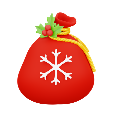 Weihnachtsmann Geschenksack  3D Icon