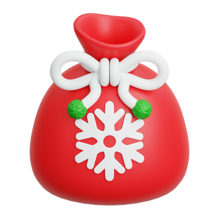 Weihnachtsmann-Geschenktüte  3D Icon