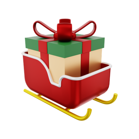 Weihnachtsmann Schlitten  3D Icon