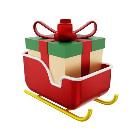 Weihnachtsmann Schlitten  3D Icon