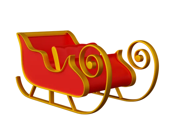 Weihnachtsmann-Schlitten  3D Icon