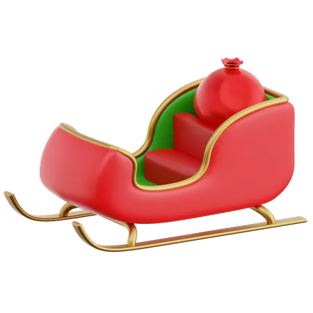 Weihnachtsmann Schlitten  3D Icon