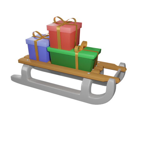 Weihnachtsmann Schlitten  3D Icon