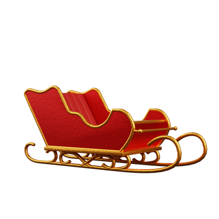 Weihnachtsmann Schlitten  3D Icon