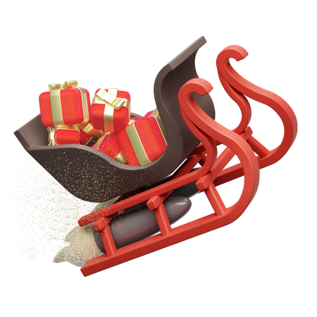 Weihnachtsmann Schlitten  3D Icon