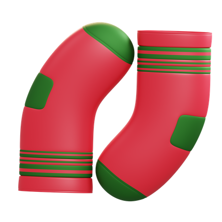 Weihnachtsmann socken  3D Illustration