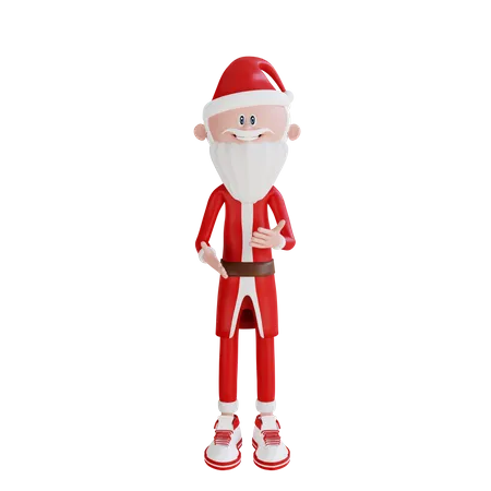 Weihnachtsmann, aufstehen, to, chatten, Pose  3D Illustration