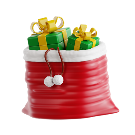 Weihnachtsmann-Tasche  3D Icon