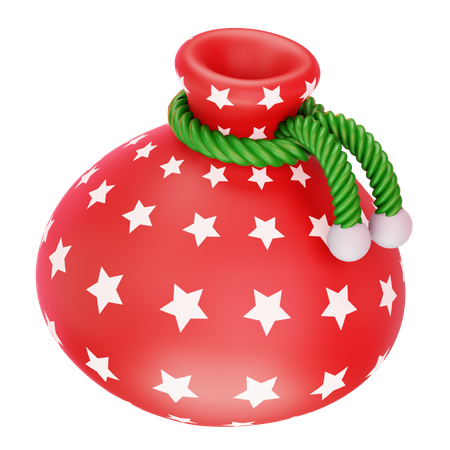 Weihnachtsmann-Tasche  3D Icon