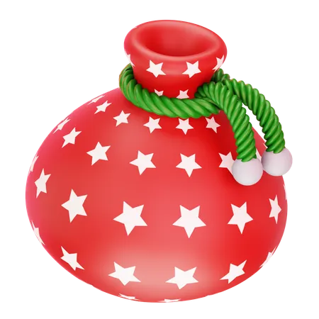 Weihnachtsmann-Tasche  3D Icon