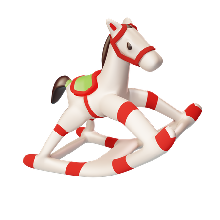 Weihnachten pferd spielzeug  3D Illustration