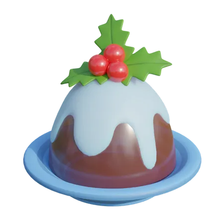 Weihnachtspudding  3D Illustration