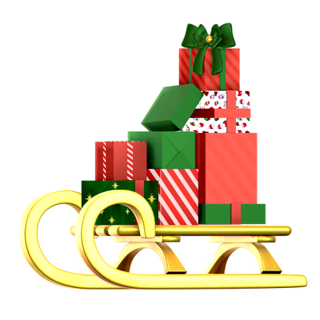 Weihnachtsschlitten Geschenk  3D Icon