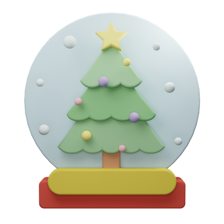 Weihnachtsschneeball  3D Illustration
