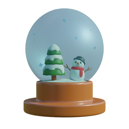 Weihnachtsschneekugel  3D Illustration
