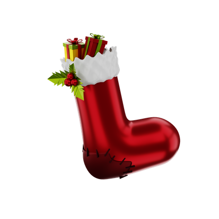 Weihnachtssocken  3D Illustration