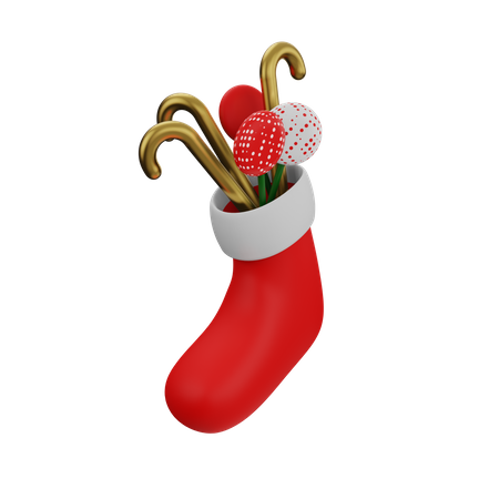 Weihnachtssocken  3D Illustration