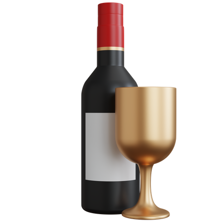 Wein  3D Icon