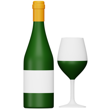 Wein  3D Icon