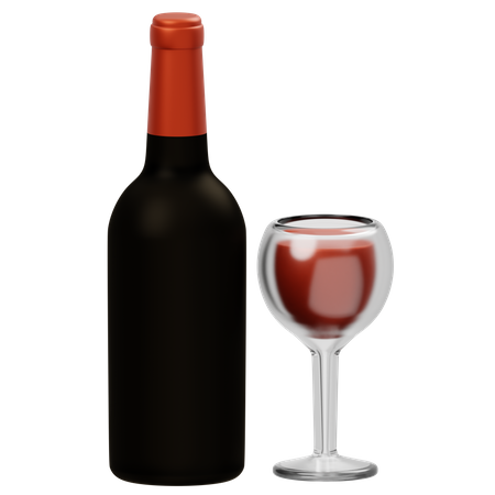 Wein  3D Icon