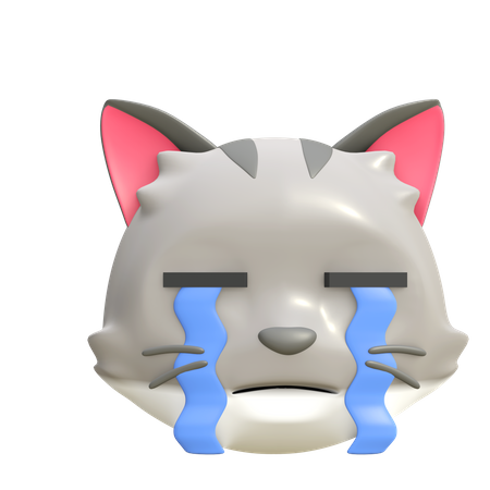 Weinende Katze  3D Emoji