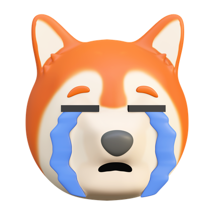 Weinender Hund  3D Emoji
