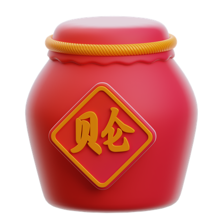 Weinkrug zum chinesischen Neujahr  3D Icon