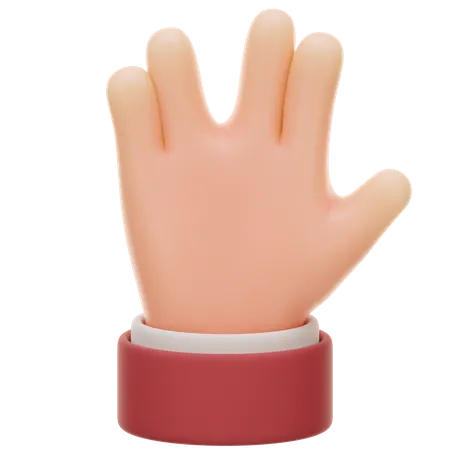 Weird Cross Hand Gesture  3D Icon
