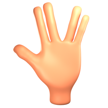 Weird hand gesture 3D Illustration