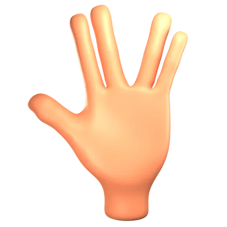 Weird hand gesture  3D Illustration