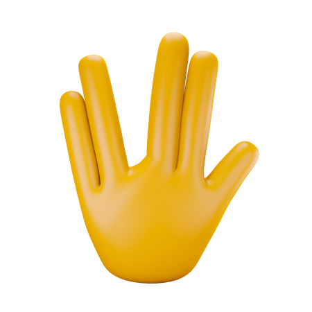 Weird hand gesture  3D Illustration