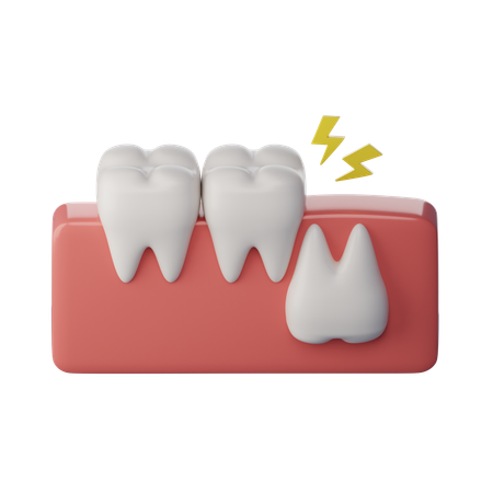 Weisheitszahn umgedreht  3D Icon