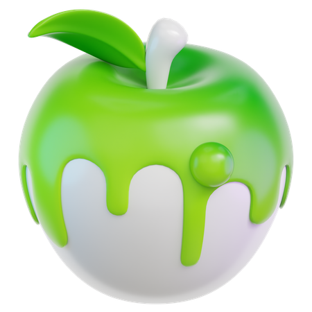 Weißer Apfel  3D Icon