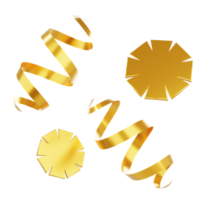 Weißgoldenes Konfetti  3D Icon