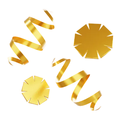 Weißgoldenes Konfetti  3D Icon