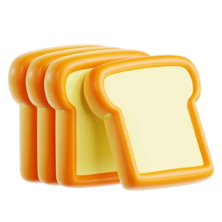 Weißbrot  3D Icon