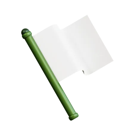 Weiße Flagge  3D Icon
