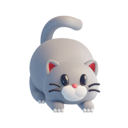 Weiße Katze  3D Icon