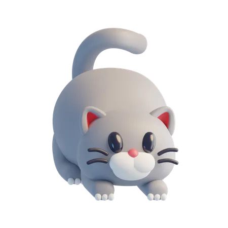 Weiße Katze  3D Icon