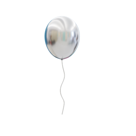 Weißer Ballon  3D Icon