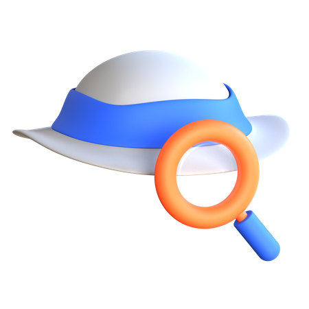 Weißer Hut  3D Icon